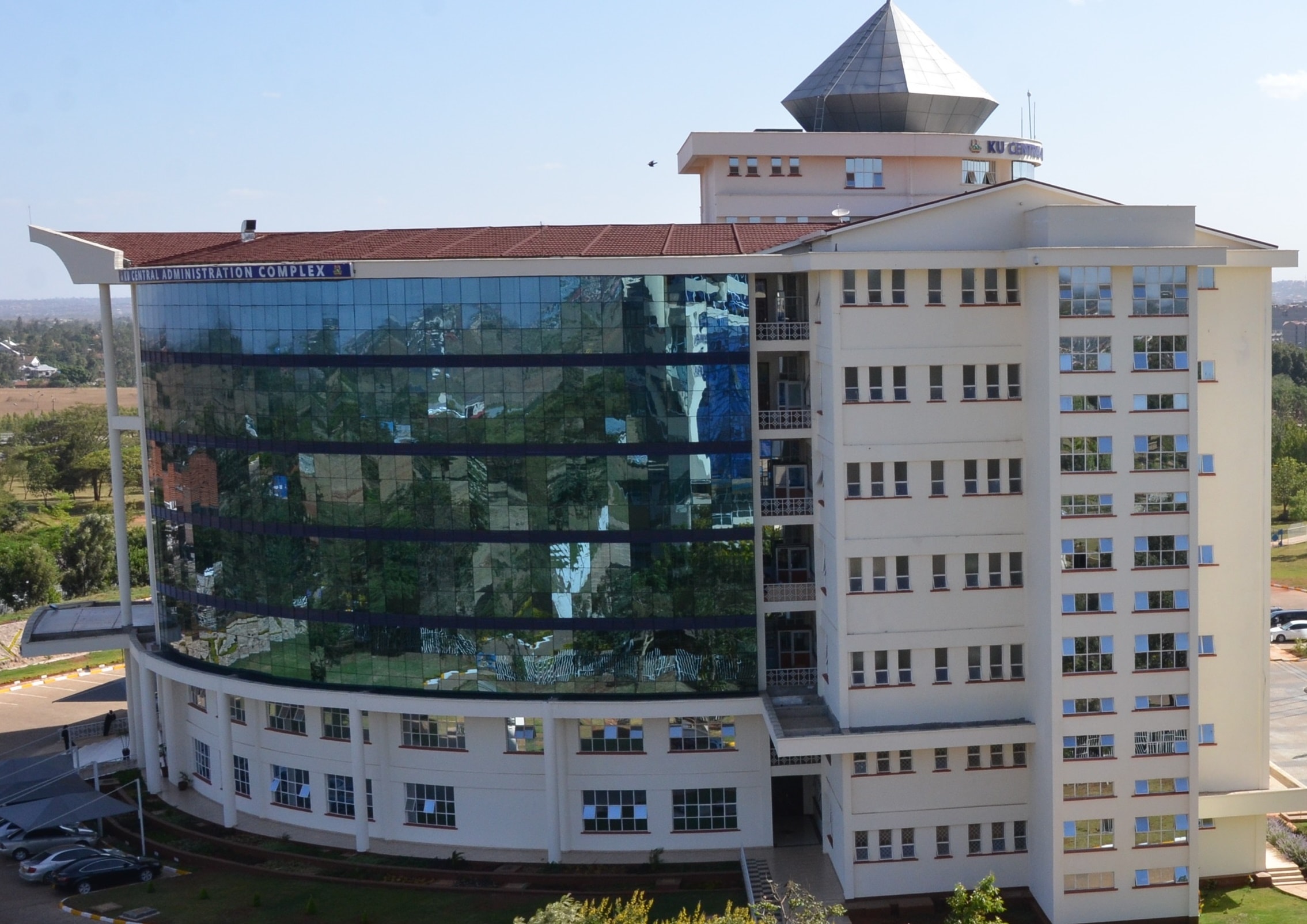 After photo of administration complex transformed with Alucobond cladding in Tamale Ghana