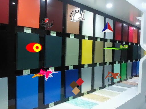 Alucobond Ghana composite panel colour sample range — over 100 colours available