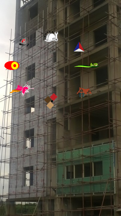 Building construction site before Alucobond Ghana composite panel facade installation