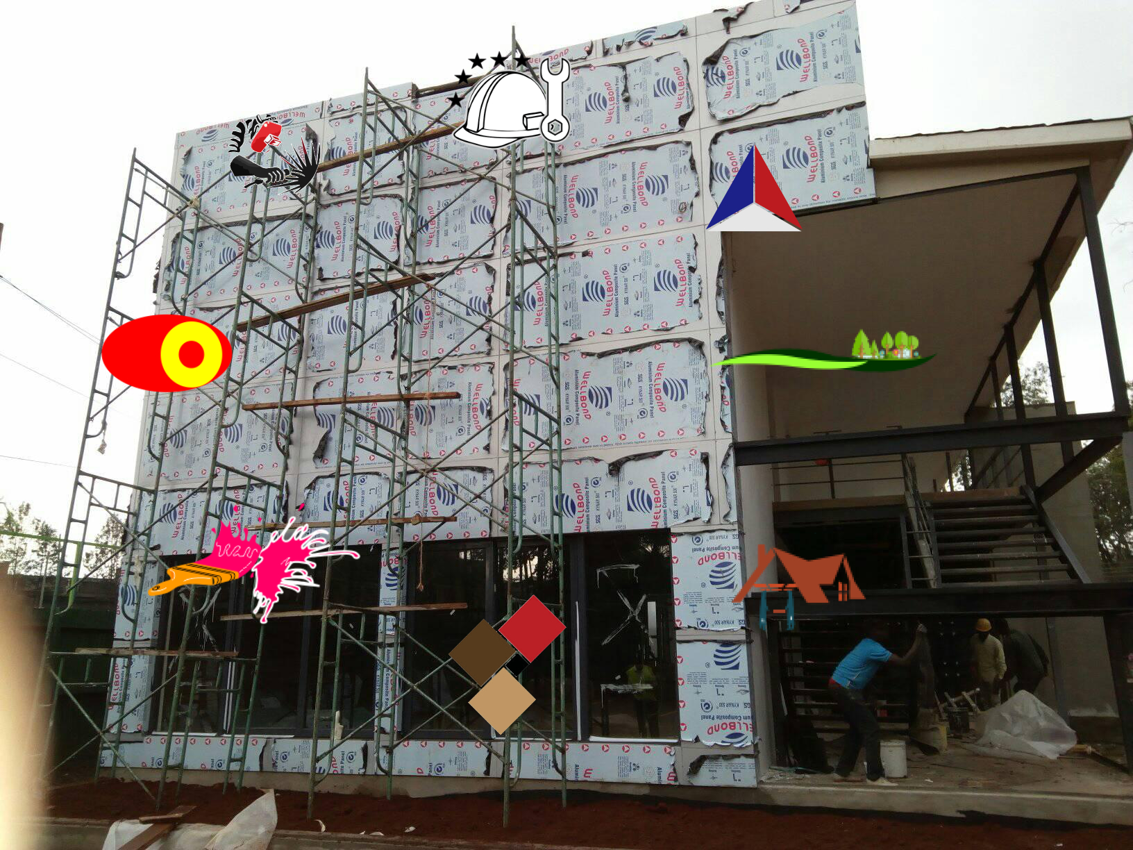 Alucobond Ghana building facade installation across multiple sectors in Ghana