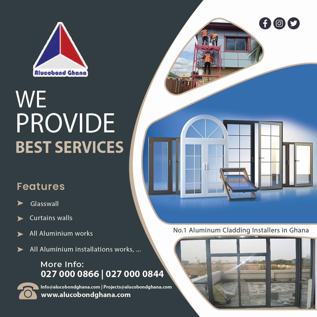 Alucobond Ghana aluminium cladding installation services portfolio overview